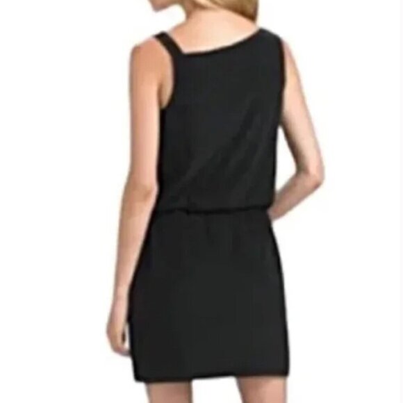 Theory Jaylyn Rove Black Sleeveless Dress A-Line Black Stretch Size 10 Women's - Picture 6 of 12
